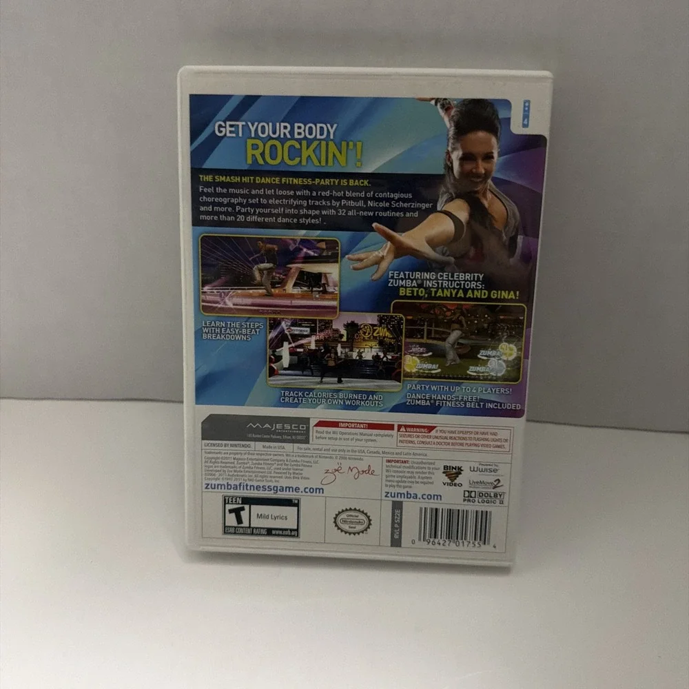 Zumba Fitness 2 Nintendo Wii Game Complete CIB Majesc